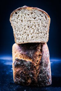 サワー種無しライ麦パン rye bread without sour dough Graubrot ohne Sauerteig